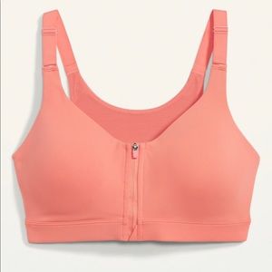 High-Support Powersoft Zip-Front Sports Bra